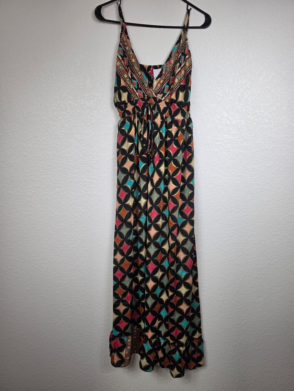 Anthropologie Raga Multicolor Patterned Maxi Dress